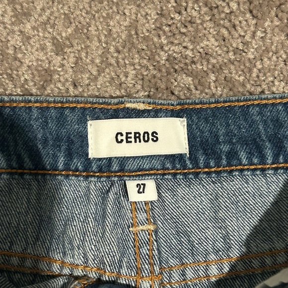NWT Medium Blue Jean Mid Rise Mini Skirt by Ceros, size 27 - Picture 5 of 5